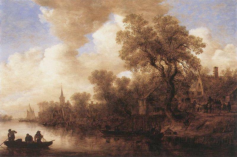 Jan van Goyen River Landscape oil painting picture